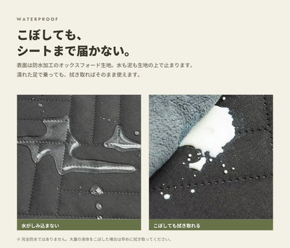 防水加工の生地で水がしみ込まない様子